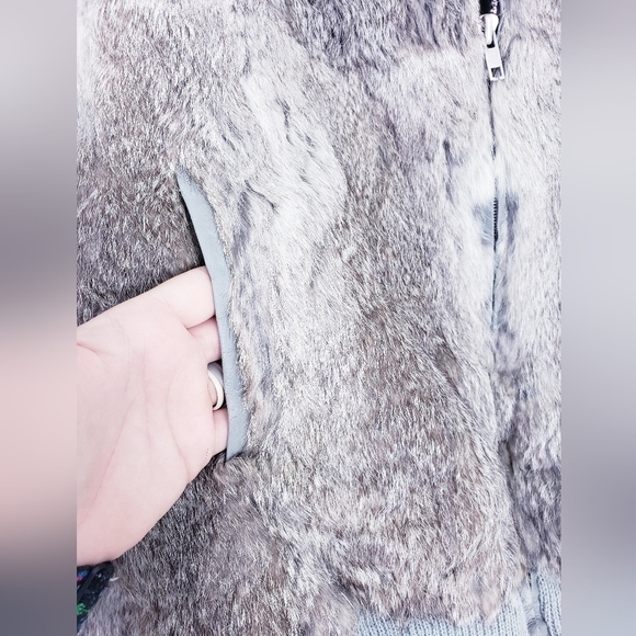 Vintage Dino Ricco Rabbit Fur Full Zip Jacket - Picture 4 of 8